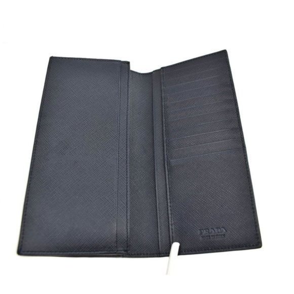 PRADA: Black, Saffiano Leather Long Wallet - Picture 6 of 8